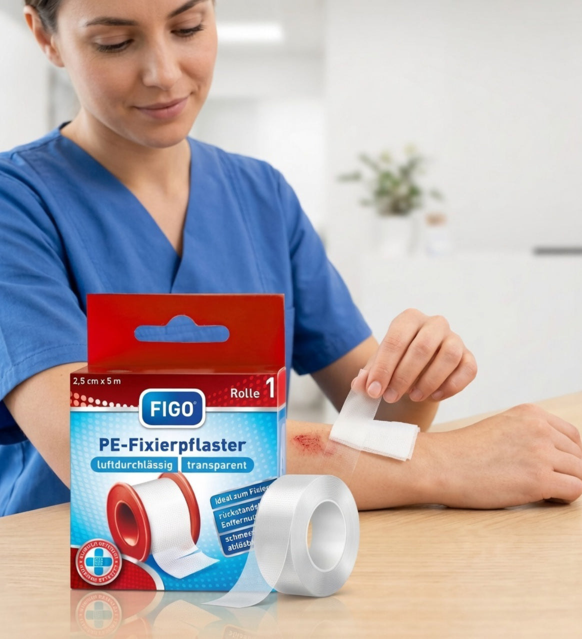 FIGO Wundpflaster - Transparent, 2,5 cm x 5 m - Fluxo