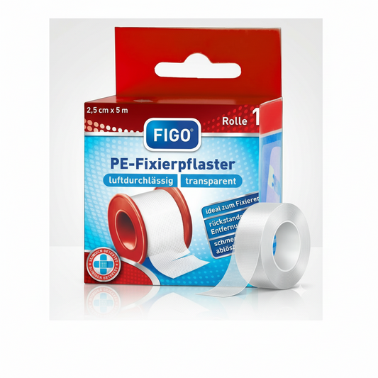 FIGO Wundpflaster - Transparent, 2,5 cm x 5 m - Fluxo