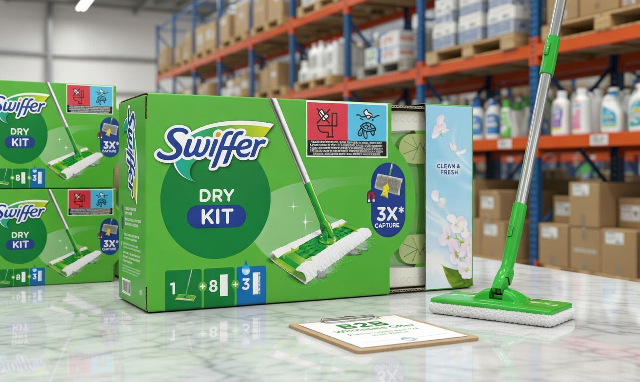 Swiffer Bodenreiniger Starterset – Bodenstab inkl. 11 Wischtüchern - Fluxo