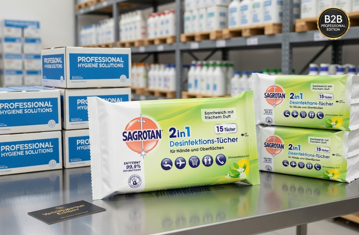 Sagrotan Hygiene-Tücher Zitrone – 15er Pack für Schutz & Frische - Fluxo