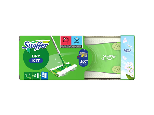 Swiffer Bodenreiniger Starterset – Bodenstab inkl. 11 Wischtüchern - Fluxo