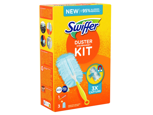 Swiffer Staubmagnet Starterset (Griff + 3 Tücher) - Fluxo