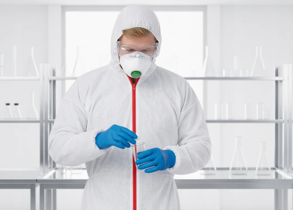 Schutzkleidungsset PSA– Schutzanzug, Maske, Schutzbrille, Handschuhe & Überschuhe - Fluxo